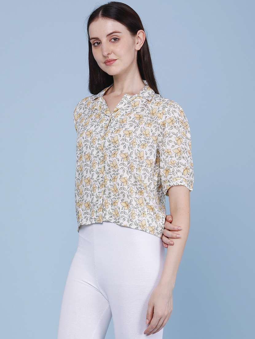 women printed short sleeves casual shirt - 22370895 -  Standard Image - 3