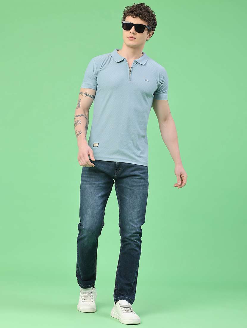 men self design short sleeve slim fit polo t-shirt - 22371046 -  Standard Image - 5