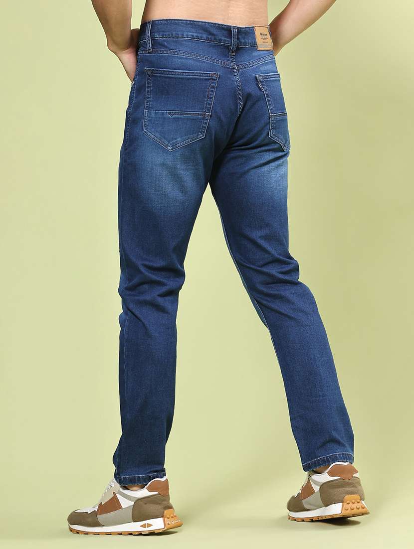men washed mid rise full length slim fit jeans - 22371054 -  Standard Image - 3