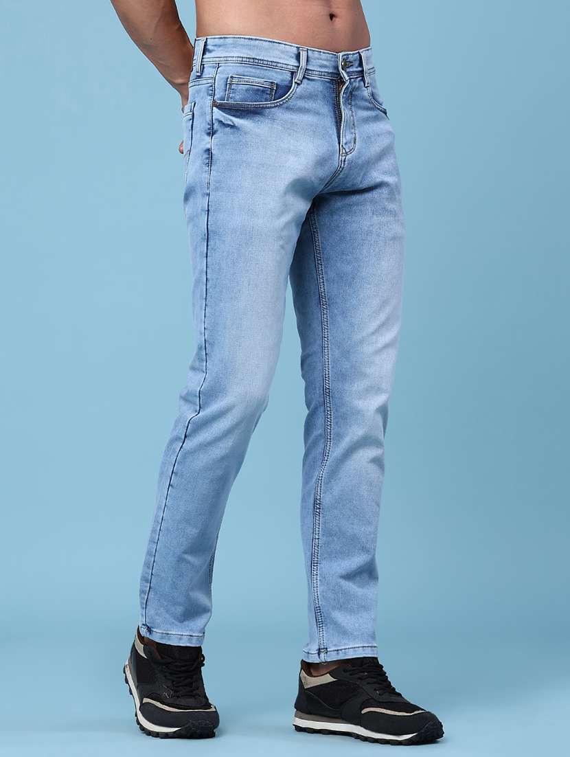 men washed mid rise full length slim fit jeans - 22371062 -  Standard Image - 3
