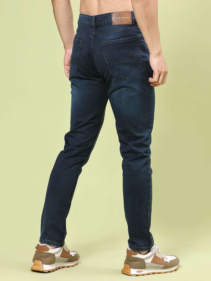 men washed mid rise full length slim fit jeans - 22371063 -  Standard Image - 3