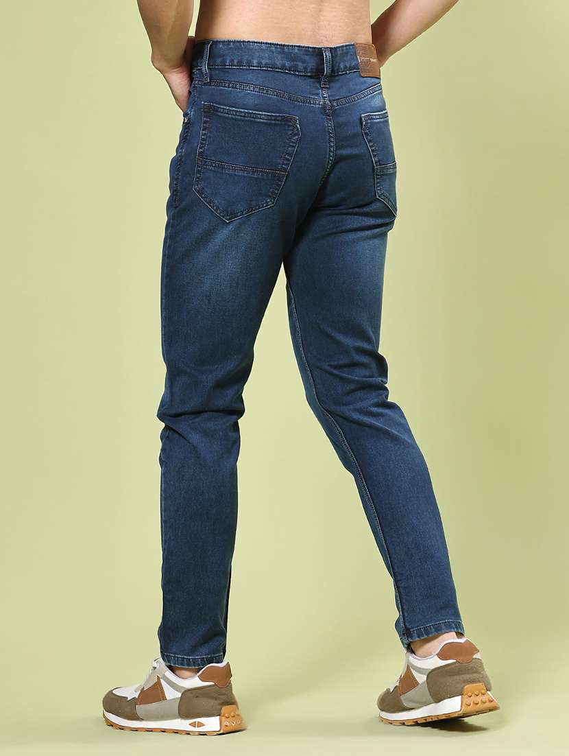 men washed mid rise full length slim fit jeans - 22371064 -  Standard Image - 3