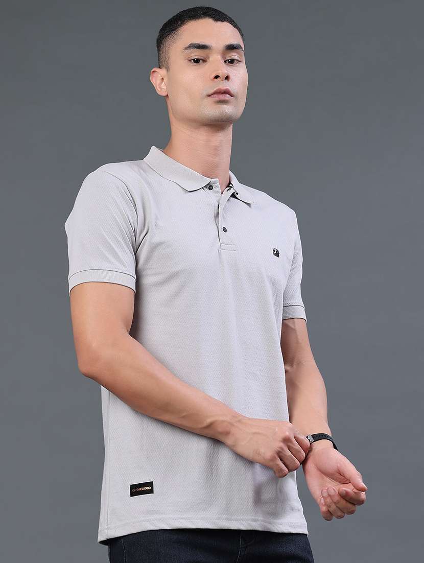 men self design short sleeve regular fit polo t-shirt - 22371081 -  Standard Image - 3