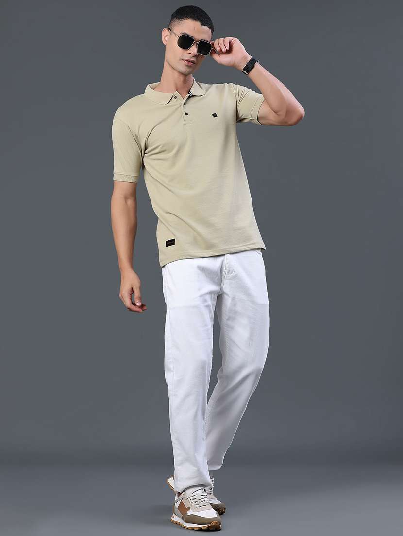 men self design short sleeve slim fit polo t-shirt - 22371085 -  Standard Image - 5