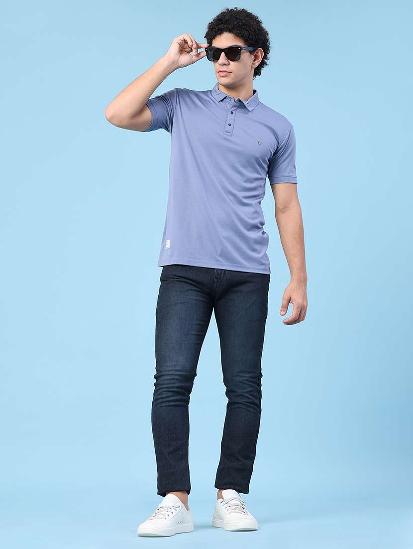 men solid short sleeve slim fit polo t-shirt - 22371087 -  Standard Image - 5