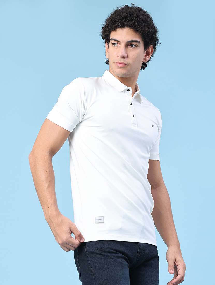 men solid short sleeve slim fit polo t-shirt - 22371088 -  Standard Image - 3