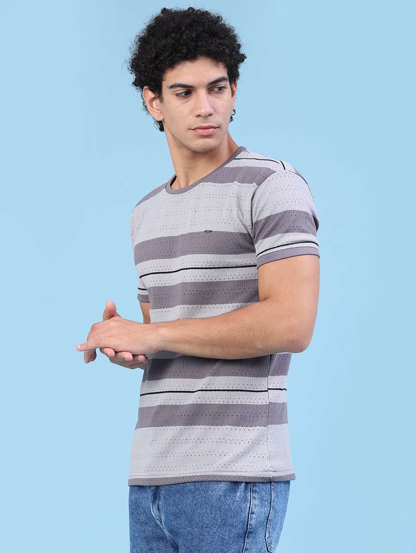 men striped short sleeve regular fit t-shirt - 22371107 -  Standard Image - 3