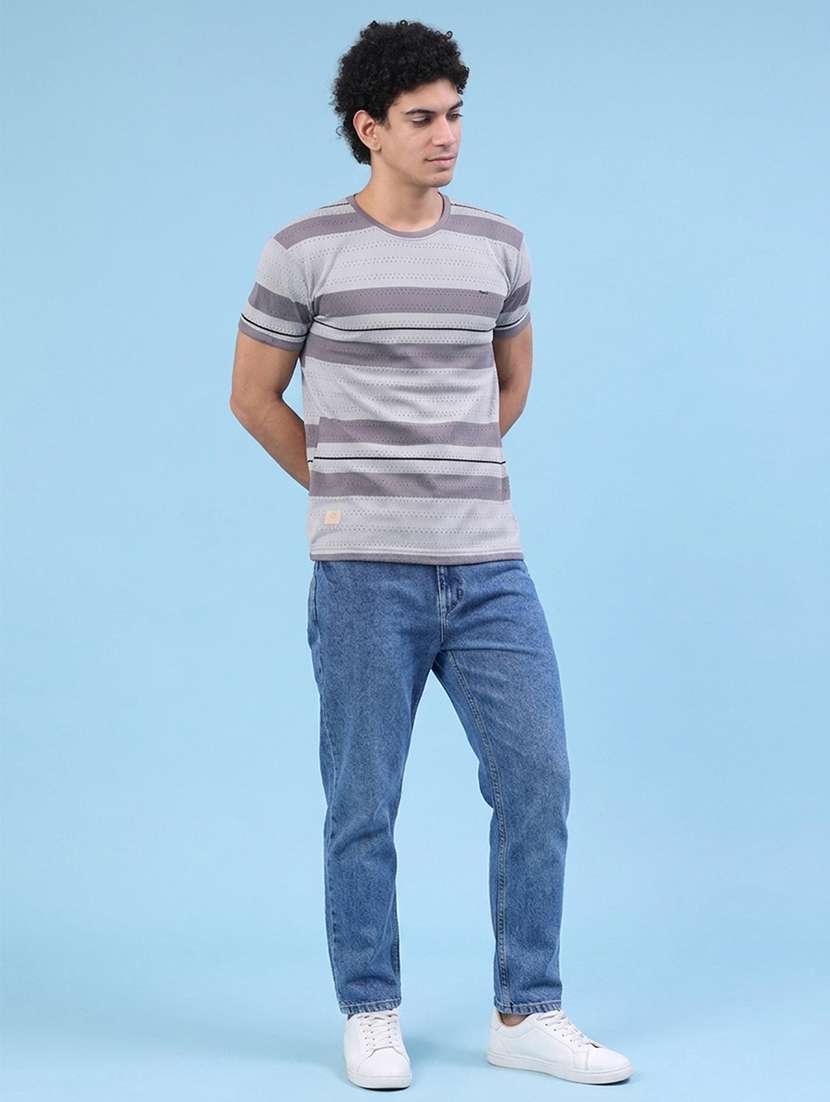 men striped short sleeve regular fit t-shirt - 22371107 -  Standard Image - 5