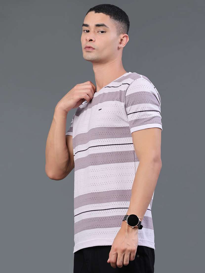 men striped short sleeve regular fit t-shirt - 22371112 -  Standard Image - 3