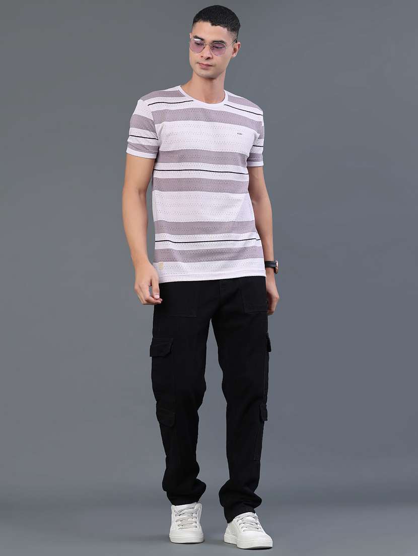 men striped short sleeve regular fit t-shirt - 22371112 -  Standard Image - 5
