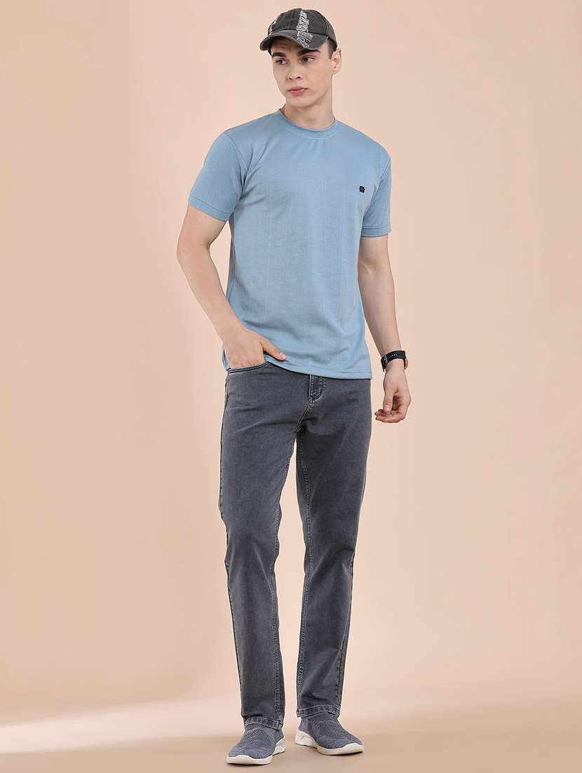 men self design short sleeve slim fit t-shirt - 22371123 -  Standard Image - 5