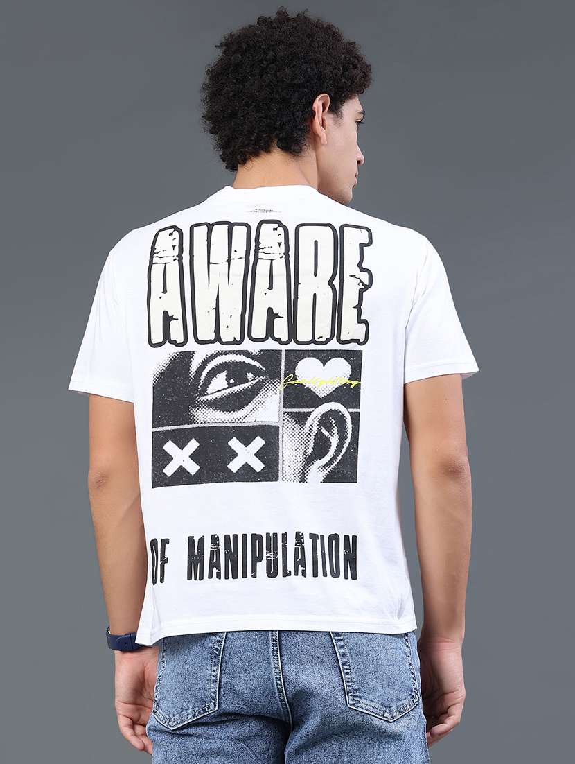 men printed short sleeve regular fit t-shirt