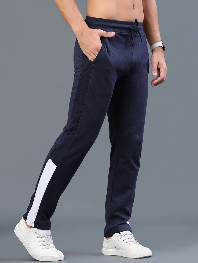 men side taped mid rise slim fit track pant - 22371178 -  Standard Image - 3