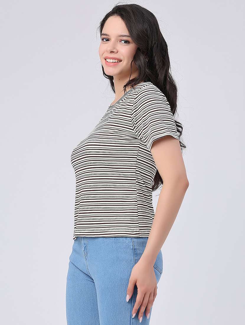 women printed round neck casual t-shirt - 22371196 -  Standard Image - 3
