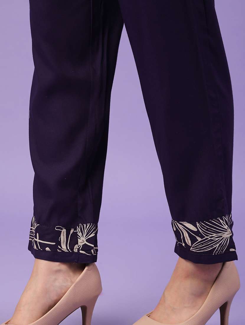 purple rayon kurta dupatta  set - 22371220 -  Standard Image - 5