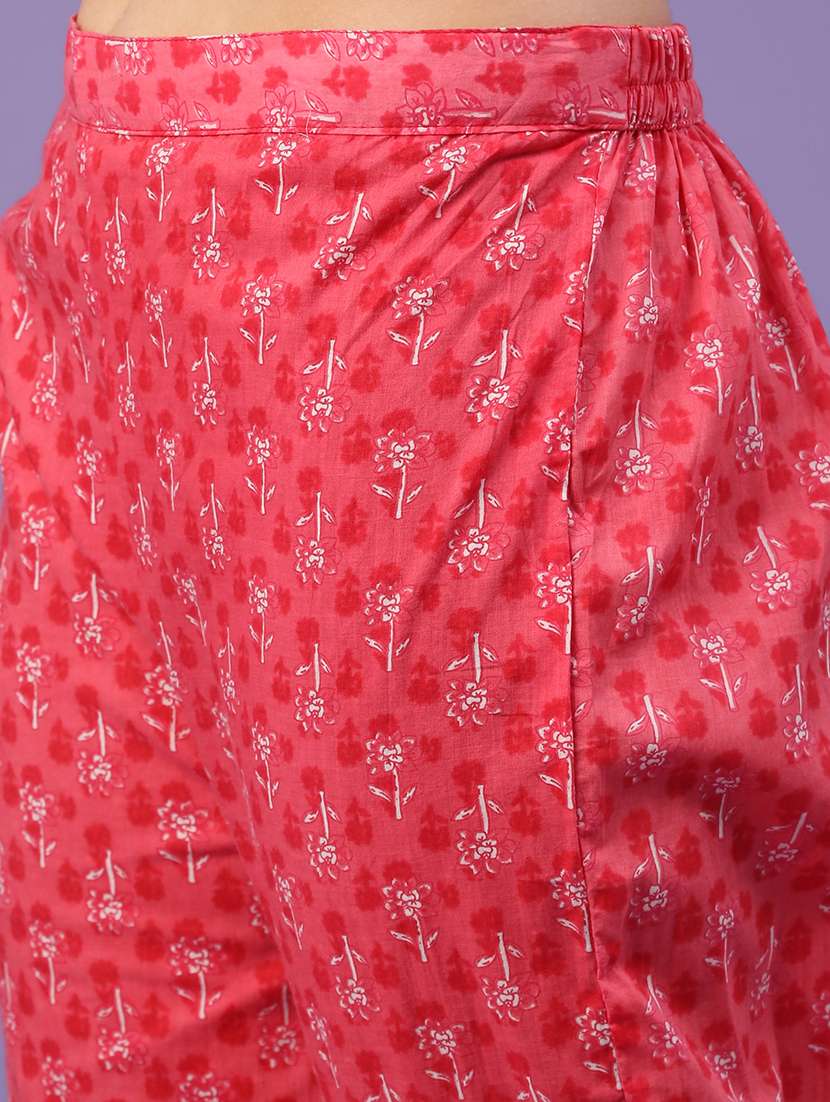 pink cotton kurta pant  set - 22371225 -  Standard Image - 5