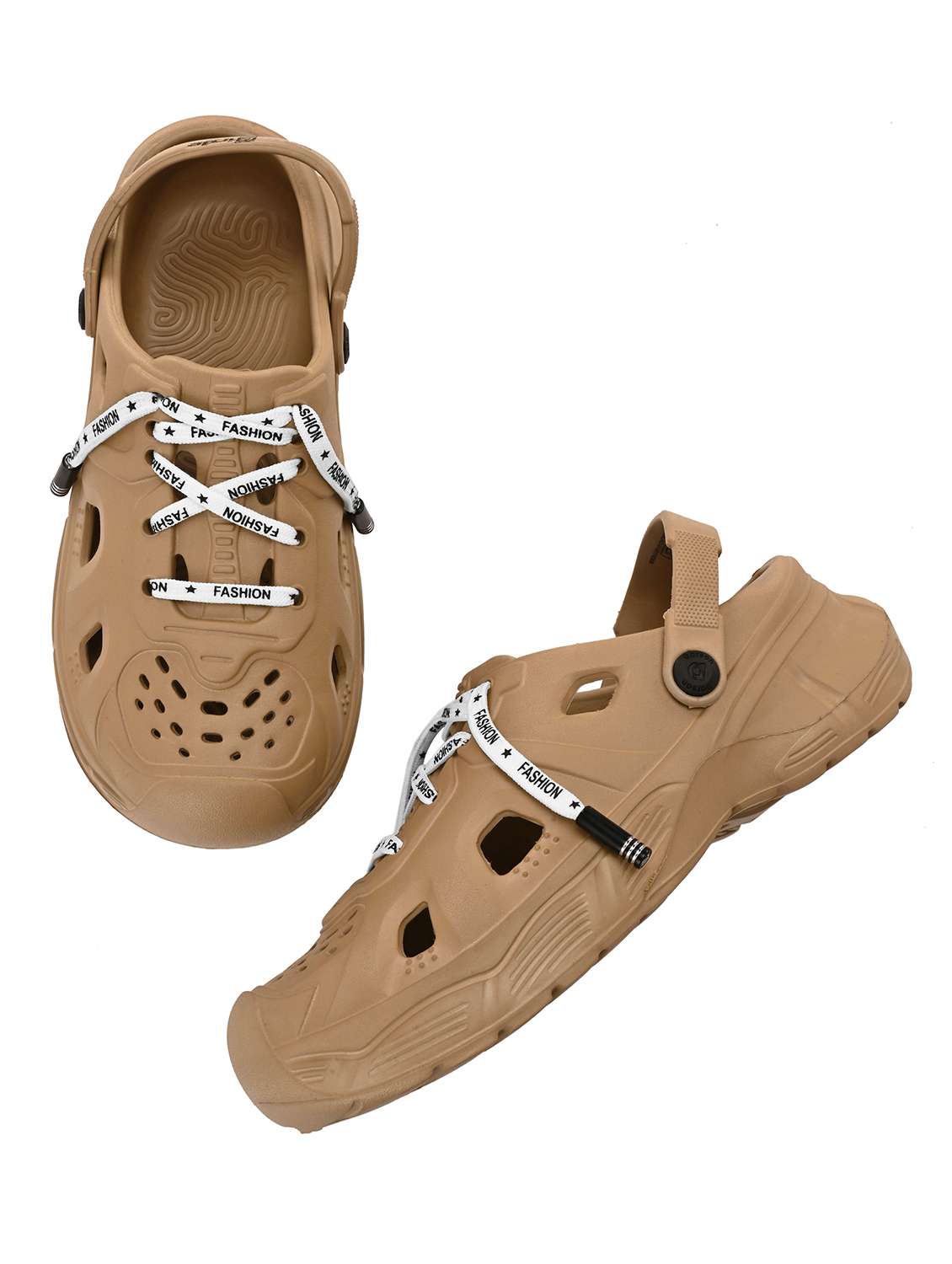 men beige solid clogs - 22371234 -  Standard Image - 3