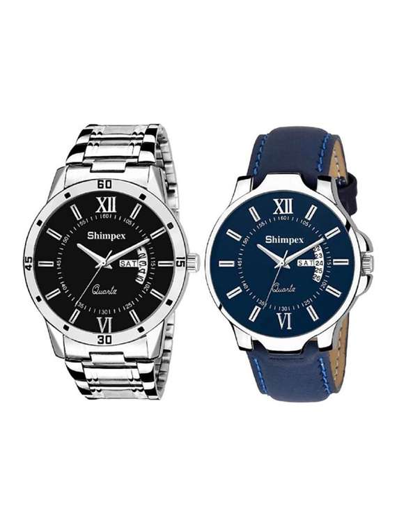 classic edge analog watch set