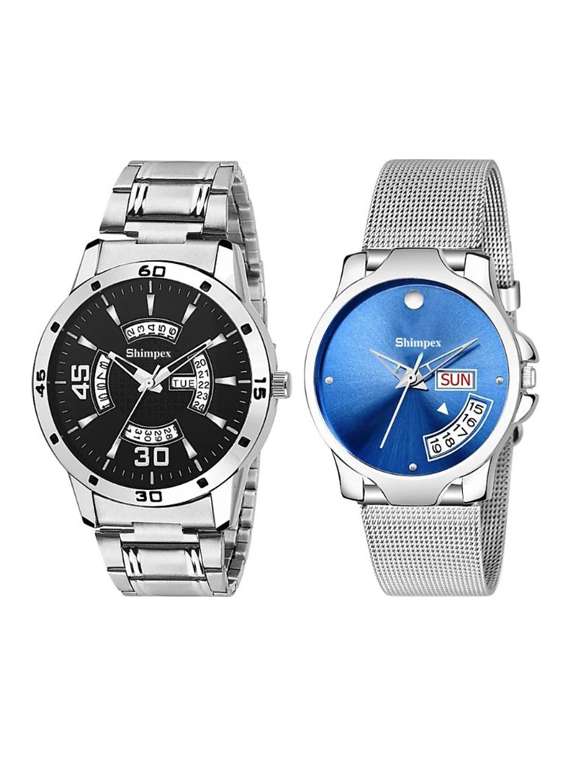 classic edge analog watch set