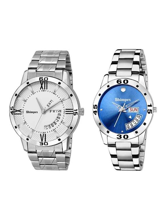 classic edge analog watch set