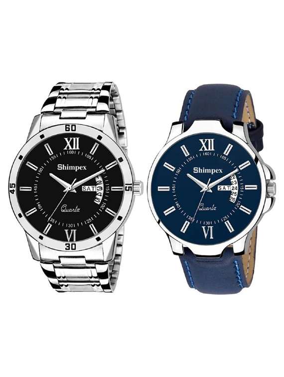 classic edge analog watch set
