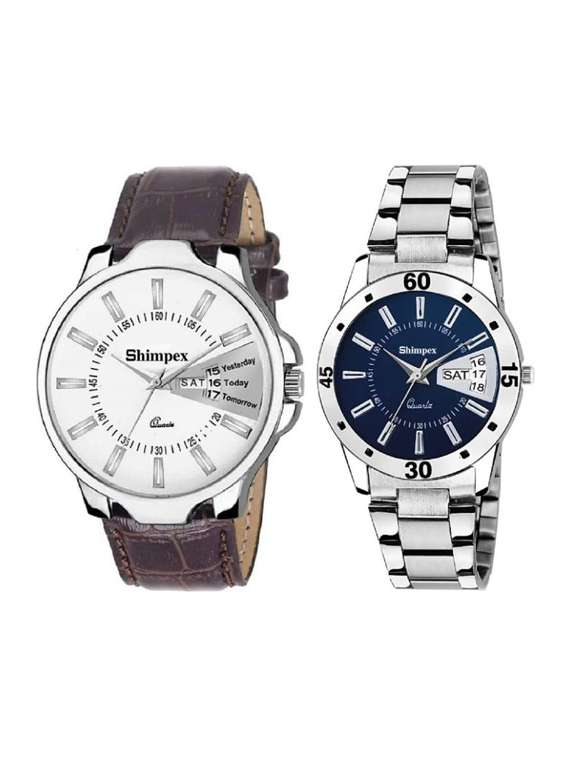 classic edge analog watch set
