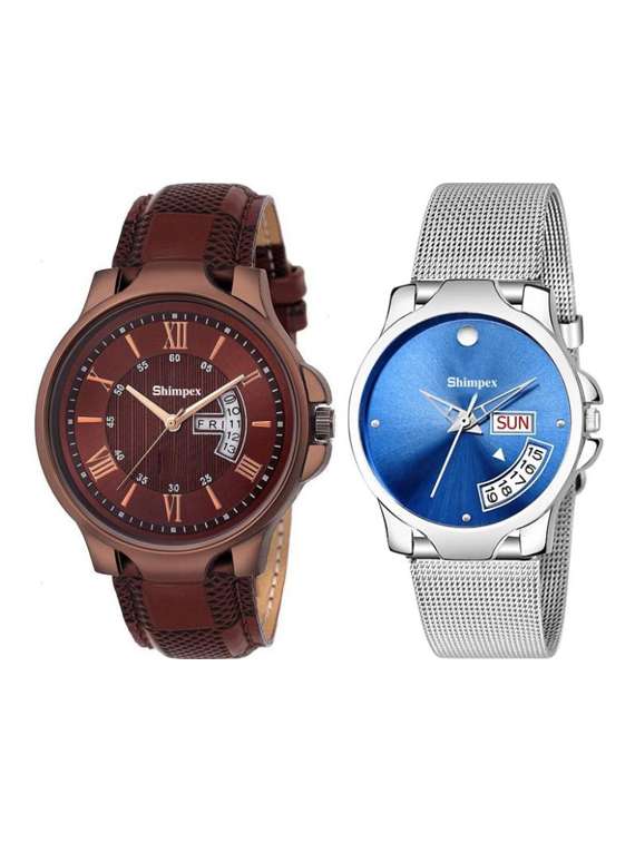 classic edge analog watch set