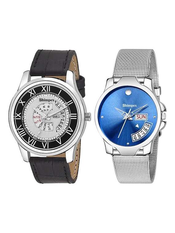 classic edge analog watch set