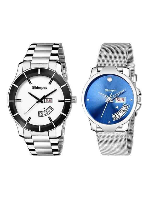 classic edge analog watch combo