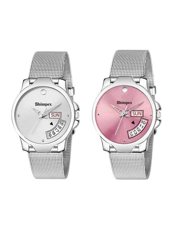 women pack of 2 classic edge analog watch 