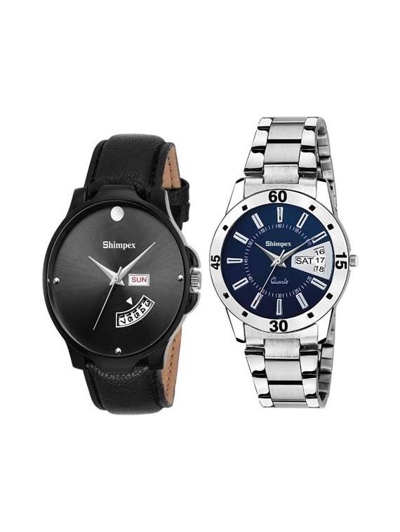 classic edge analog watch combo