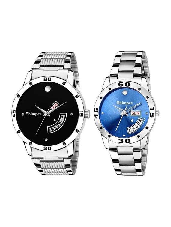 classic edge analog watch for couple