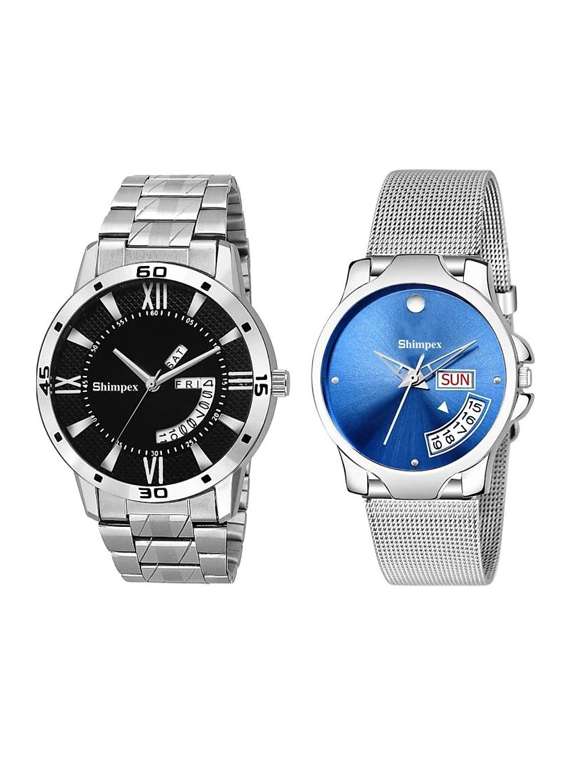 classic edge analog watch for couple