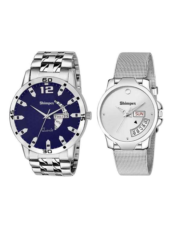 classic edge analog watch for couple
