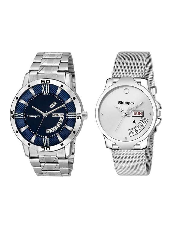 classic edge analog watch for couple