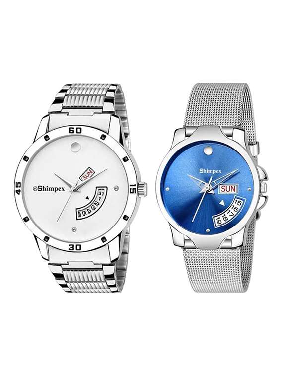 classic edge analog watch for couple