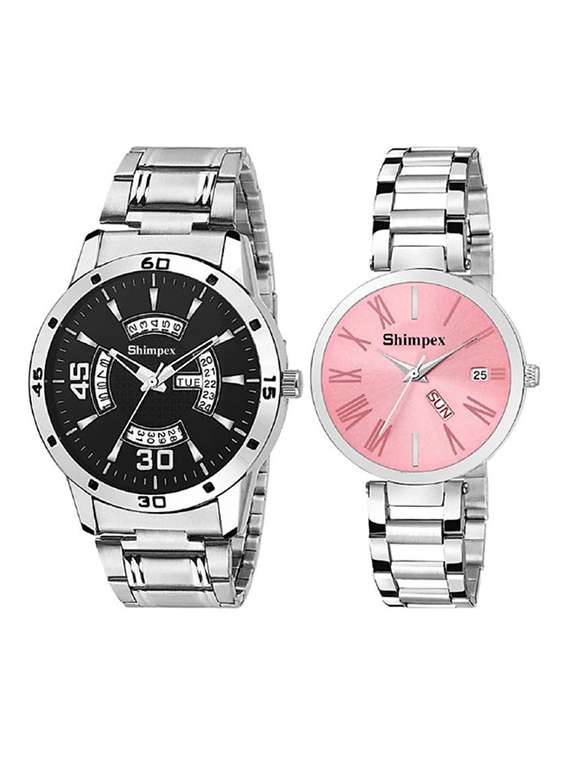 classic edge analog watch for couple