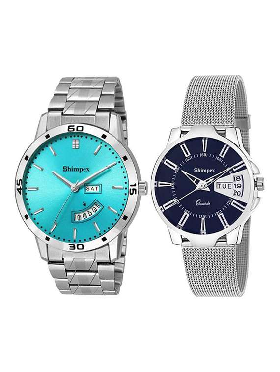 classic edge analog watch for couple