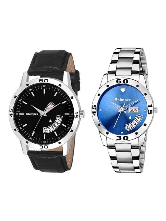 classic edge analog watch for couple