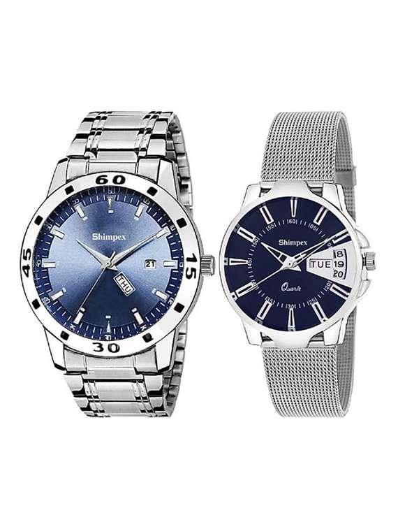 classic edge analog watch for couple