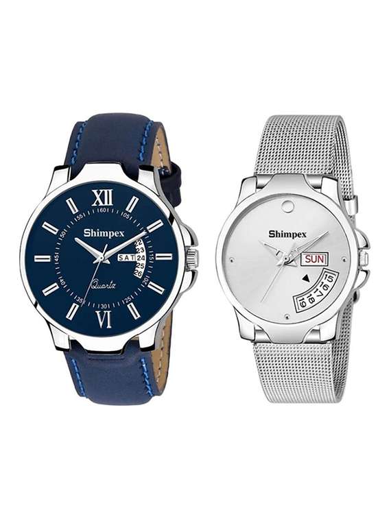 classic edge analog watch for couple