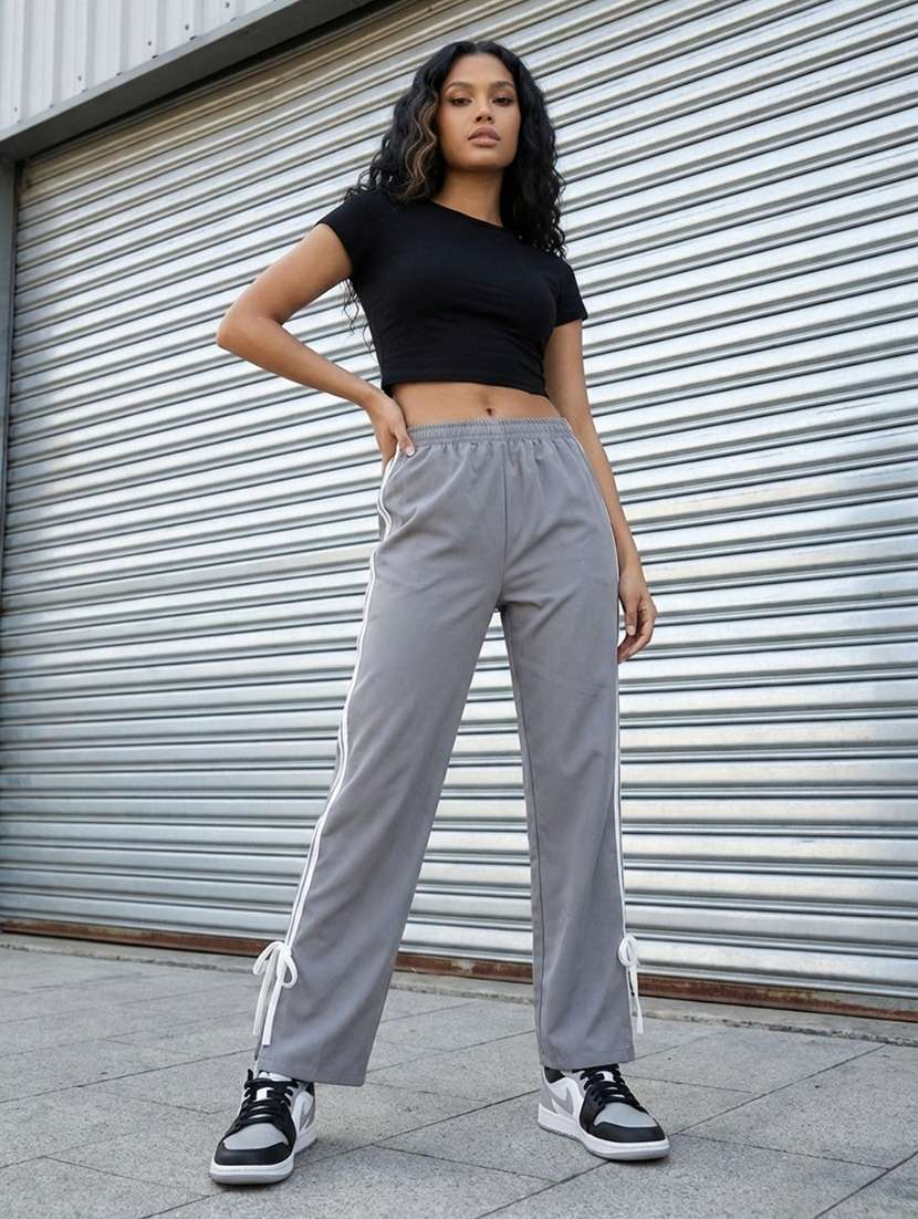women tapered high rise track pant - 22373324 -  Standard Image - 3