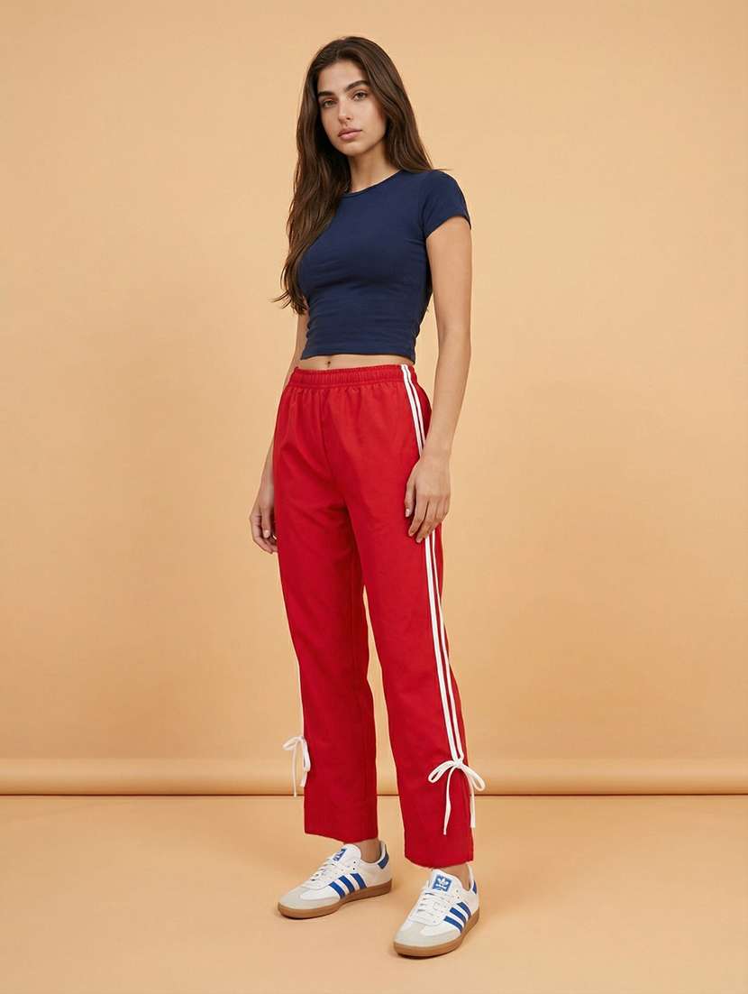 women tapered high rise track pant - 22373325 -  Standard Image - 3