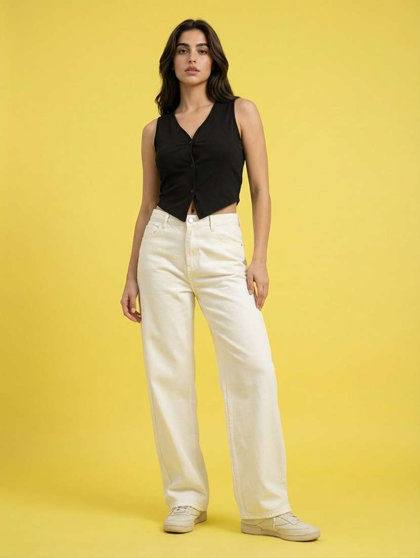 women solid sleeveless vest top - 22373385 -  Standard Image - 3