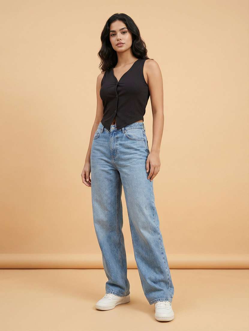 women solid sleeveless vest top - 22373392 -  Standard Image - 3