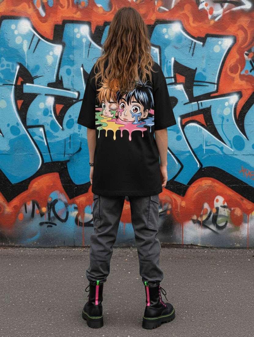 women printed short sleeve oversized t-shirt - 22373459 -  Standard Image - 3