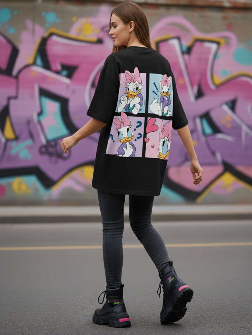 women printed short sleeve oversized t-shirt - 22373461 -  Standard Image - 3