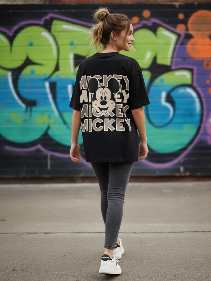 women printed short sleeve oversized t-shirt - 22373465 -  Standard Image - 3
