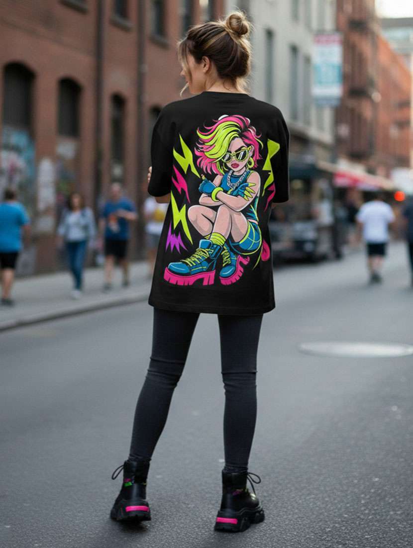 women printed short sleeve oversized t-shirt - 22373467 -  Standard Image - 3
