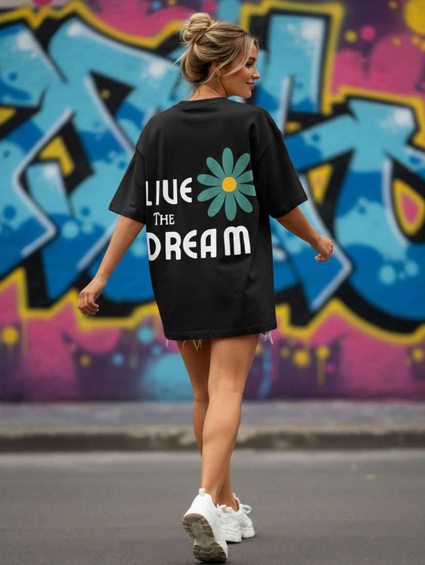women printed short sleeve oversized t-shirt - 22373474 -  Standard Image - 3